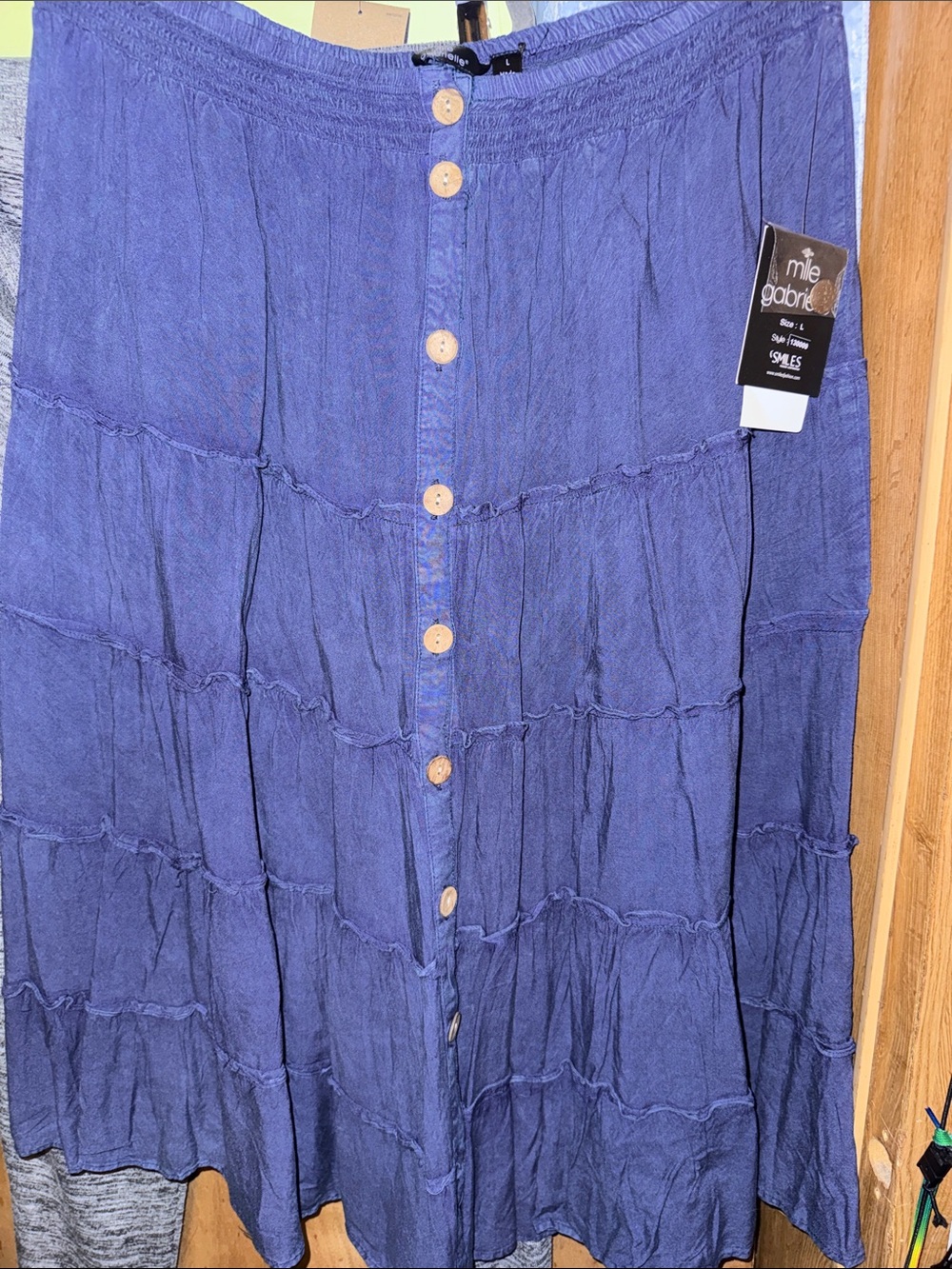 NWT Mlle Gabrielle hand dyed skirt size L